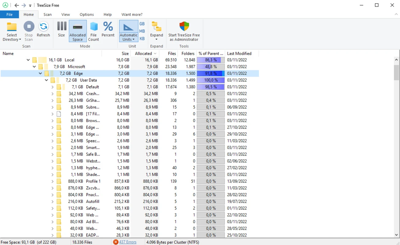 TreeSize Pro 磁盘分析